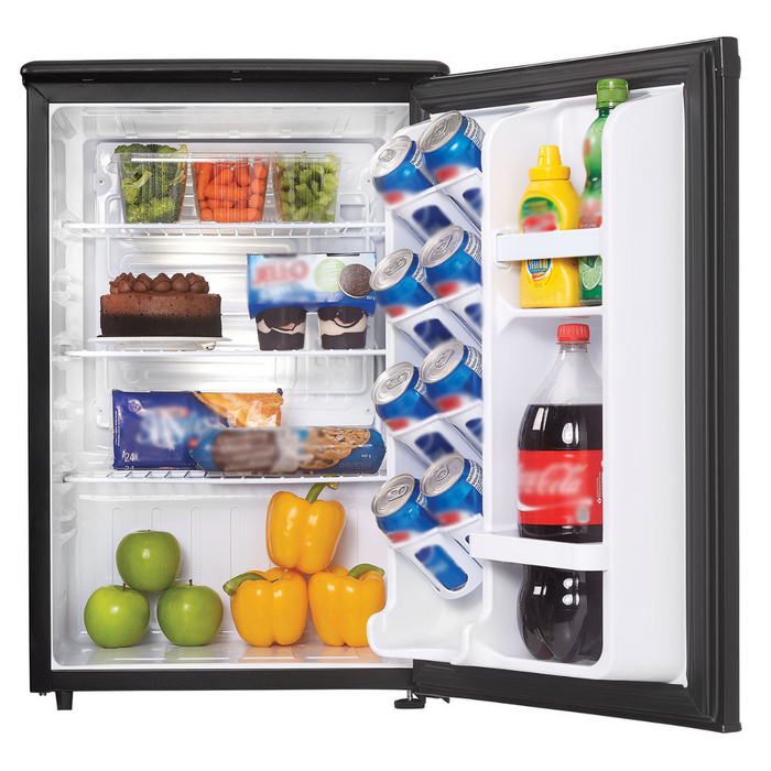 Danby 2.6 CF Refrigerator, All Refrigerator, Energy Star, Black  (DAR026A1BDD) | PDI Hospitality