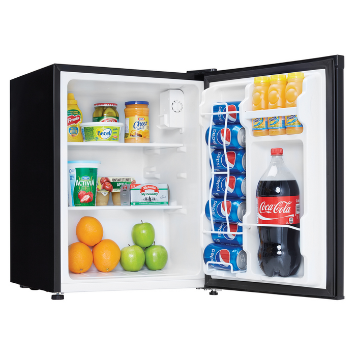 Danby 2.3 CF Refrigerator, All refrigerator, Auto-Defrost, Glass Shelves, Energy Star, Black (DAR023C1BDB) | PDI Hospitality