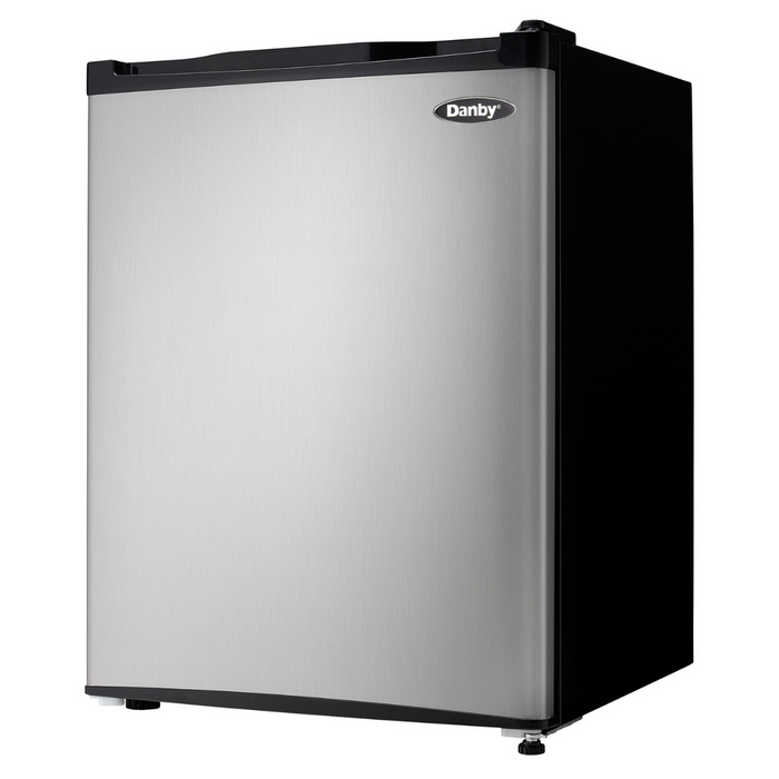 Danby 2.3 CF Refrigerator, All refrigerator, Auto-Defrost, Glass Shelves, Energy Star, Spotless Steel  (DAR023C1BSLDB) | PDI Hospitality