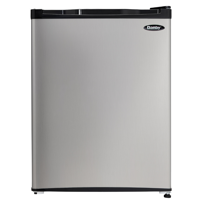 Danby 2.3 CF Refrigerator, All refrigerator, Auto-Defrost, Glass Shelves, Energy Star, Spotless Steel  (DAR023C1BSLDB) | PDI Hospitality