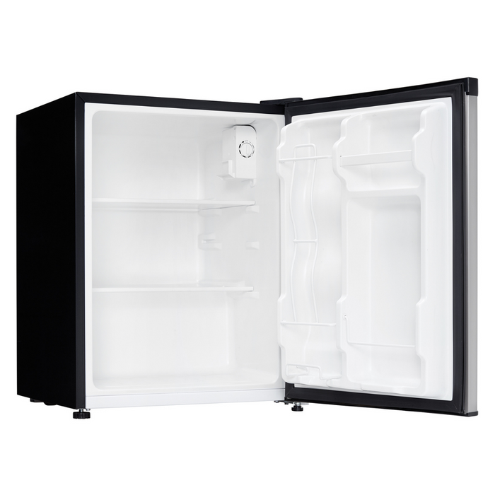 Danby 2.3 CF Refrigerator, All refrigerator, Auto-Defrost, Glass Shelves, Energy Star, Spotless Steel  (DAR023C1BSLDB) | PDI Hospitality