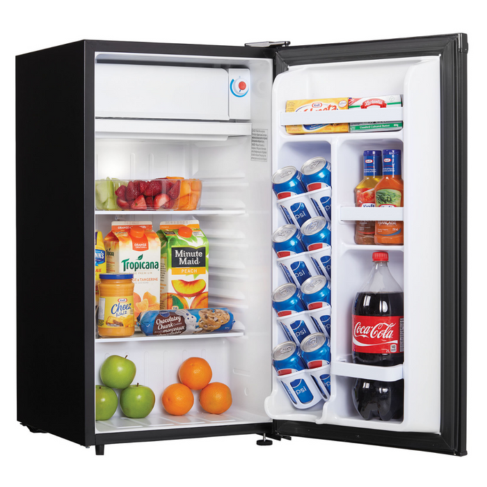 Danby 3.2 CF Refrigerator, Refrigerator, Push Button Defrost Chill Space, Black (DCR032A2BDD) | PDI Hospitality