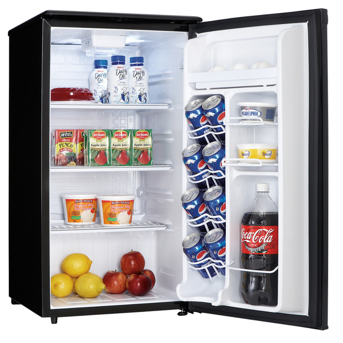 Danby 3.3 CF Refrigerator, All Refrigerator, Auto-Defrost, Energy Star, Black (DAR033A1BDD)