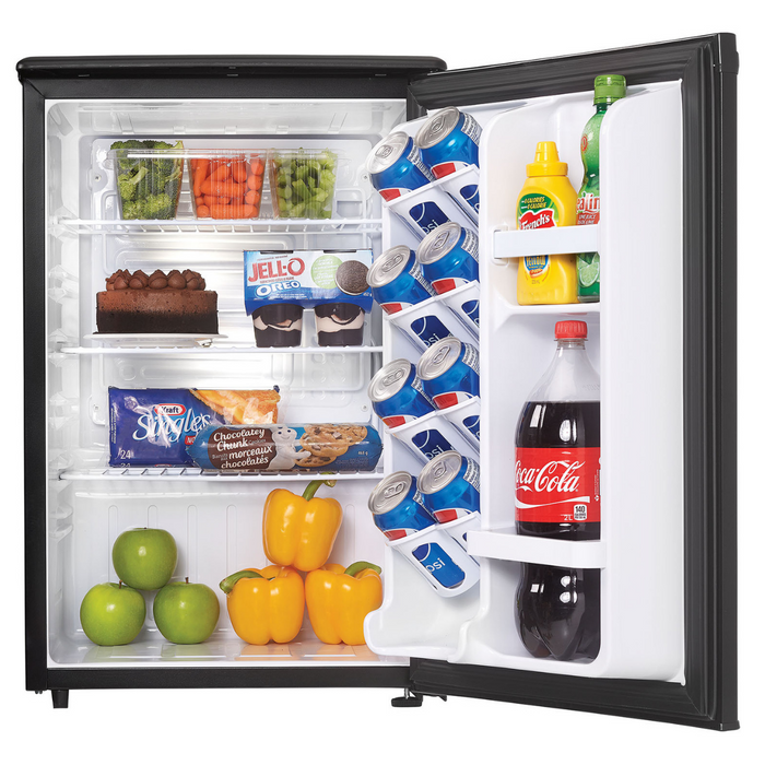 Danby 2.6 CF Refrigerator, All Refrigerator, Energy Star, Black  (DAR026A1BDD) | PDI Hospitality