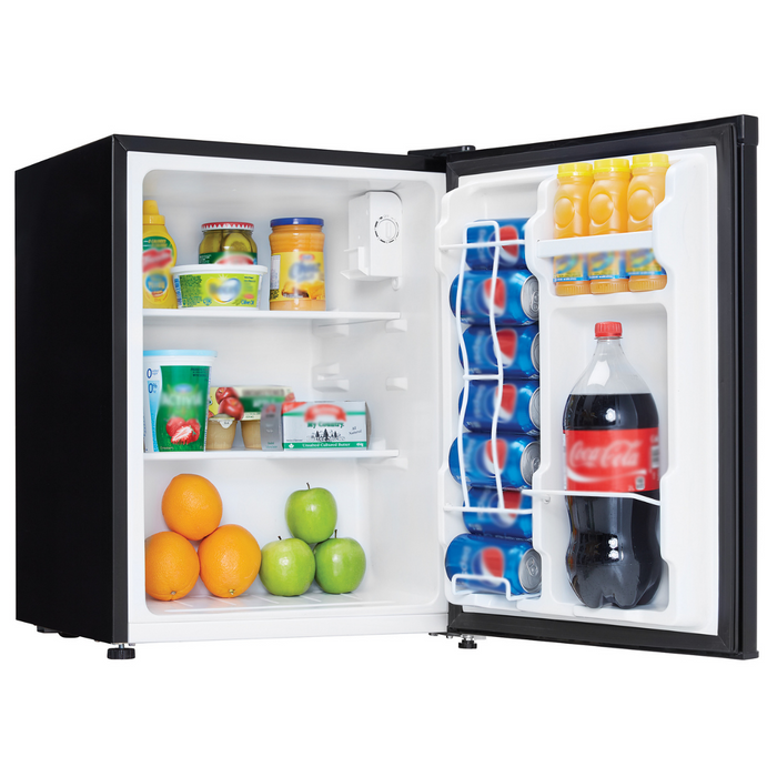 Danby 2.3 CF Refrigerator, All refrigerator, Auto-Defrost, Glass Shelves, Energy Star, Black (DAR023C1BDB) | PDI Hospitality