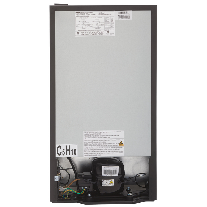 Danby 3.2 CF Refrigerator, Refrigerator, Push Button Defrost Chill Space, Black (DCR032A2BDD)