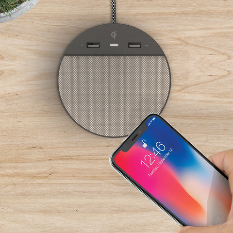 Station C Clock, Alarm, 2x USB, Wireless Charging | PDI Hospitality
